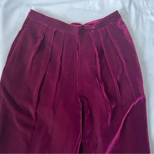 Velvet pants - size 8 - fully lined - pristine condition